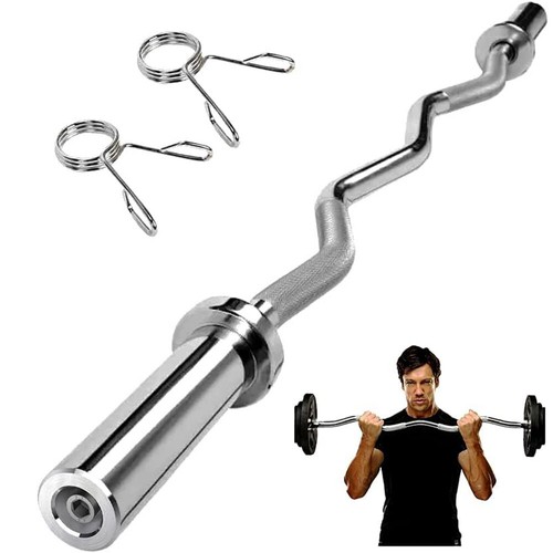 4ft olympic barbell ez curl - olympic,
