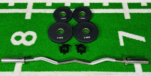 8kg chrome curl - 8kg, bar