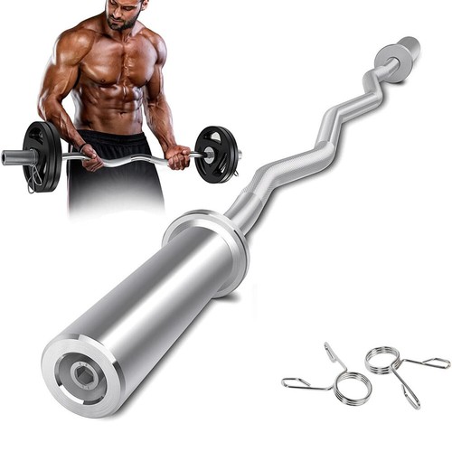4ft olympic barbell ez curl - barbell,